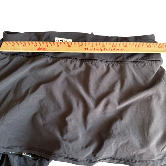 Lululemon Ruffled Pleated Pace Setter Skirt Skort 6 Black Tennis Athletic - Picture 8 of 9